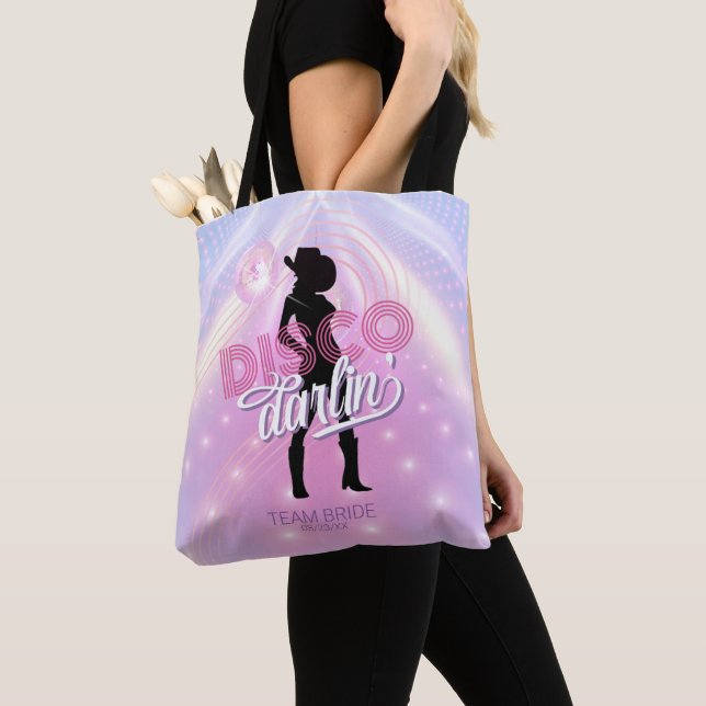 Tote Bag Disco Darlin' Équipe Enterrement de Vie de Jeune F (De près)