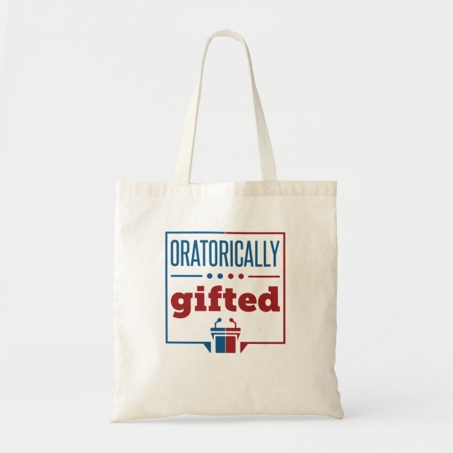 Tote Bag Discours et débat Oratoire Cadeau (Devant)