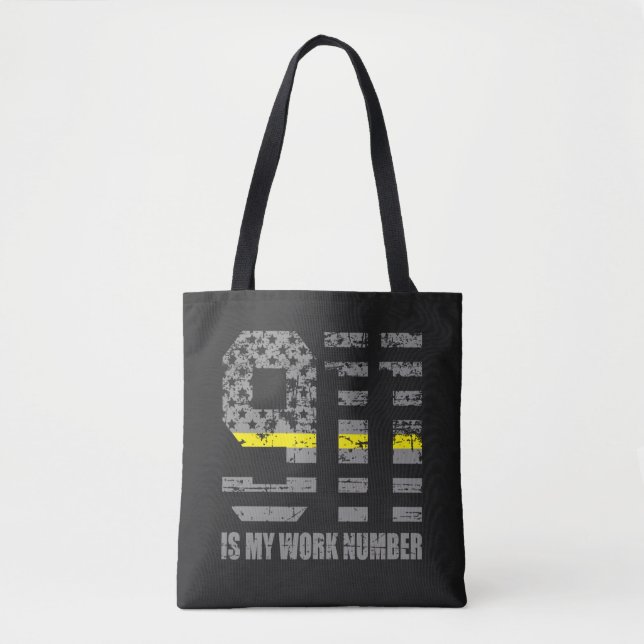 Tote Bag Dispatcher Funny 911 (Devant)