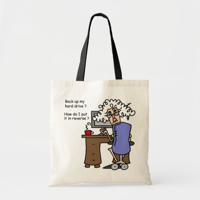 Tote Bag Disque Dur Sauvegarde Humoristique (Devant)