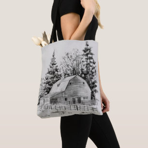 Tote Bag Distant Barre Sketch I
