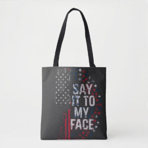 Tote Bag Dites-Le À Mon Visage Campagne Kamala Harris 2024