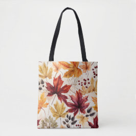 Tote Bag Dites-le avec les feuilles d'automne 3 -
