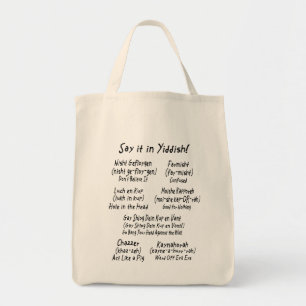 Tote Bag Dites-le dans Yiddish