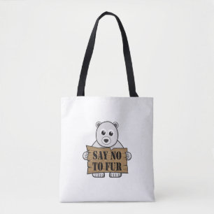 Tote Bag Dites non à Fur