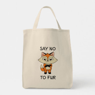Tote Bag Dites non à Fur - Triste Fox