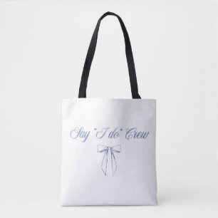Tote Bag Dites "oui" Ruban à nœud pour l'équipe Mariage b