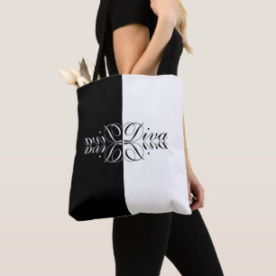 Tote Bag Diva papillon blanc pour femmes
