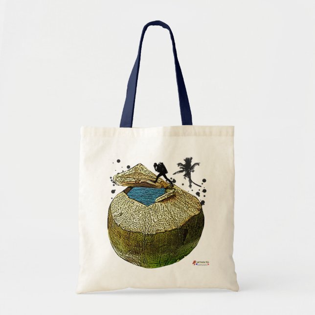 Tote Bag Diver plonge dans la coco (Devant)
