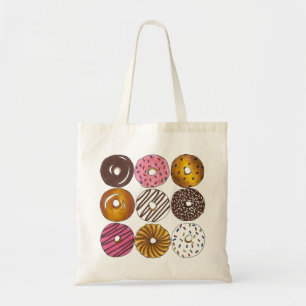 Tote Bag Dizaines de beignets Petit-déjeuner Pâtisserie en 