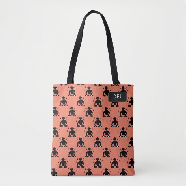 Tote Bag DJ at Tourne-disques - Deejay design - ajouter des (Devant)