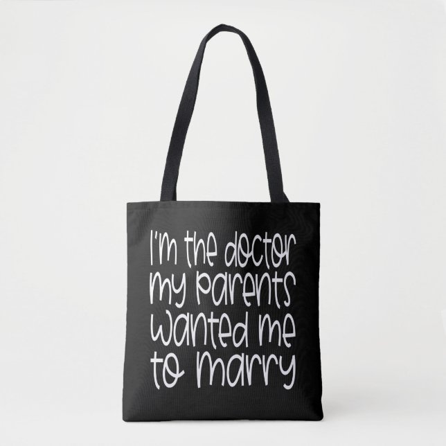 Tote Bag Docteur PhD MD PsyD Diplôme Féministe Don EdD (Devant)