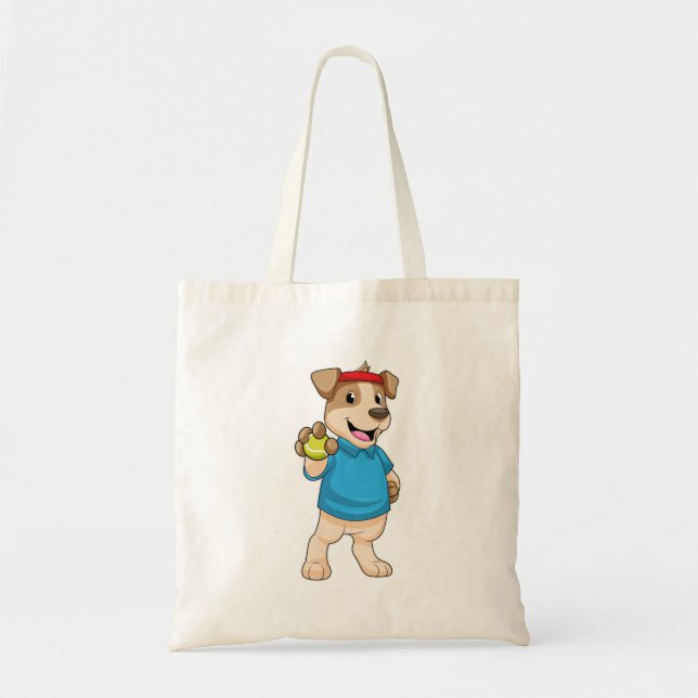 Tote Bag Dog at tennis (Devant)