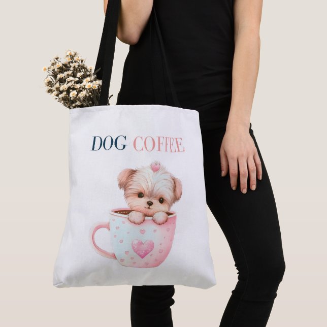 Tote Bag Dog Coffee Tasche (Von Nahem)