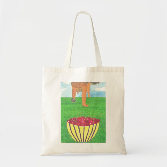 Tote Bag Dog paws and cherry bag (Devant)