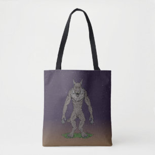 Tote Bag Dogman Cryptid ou Werewolf