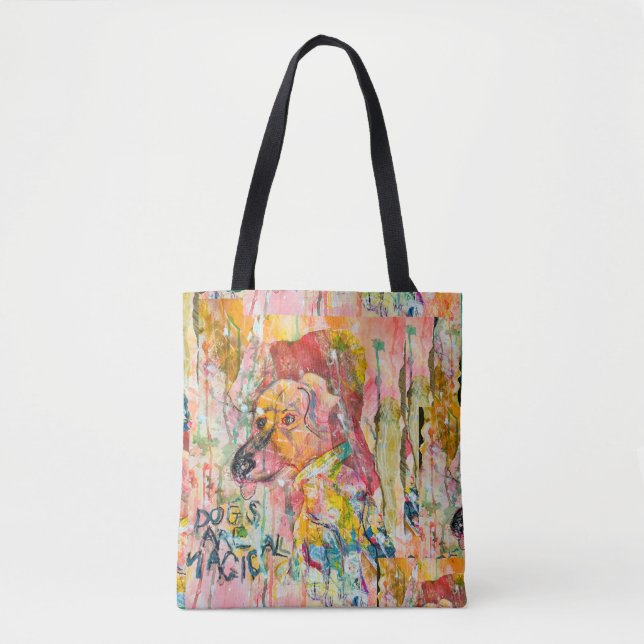 Tote Bag Dogs Are Magical (Devant)