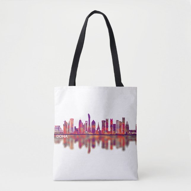 Tote Bag Doha Qatar Skyline (Devant)