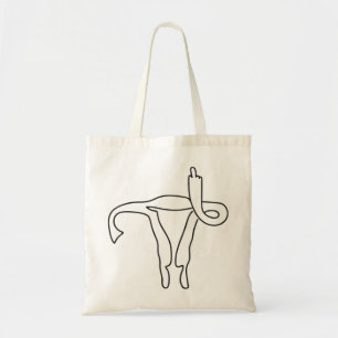 TOTE BAG DOIGT MOYEN UTERUS PERSONNALISABLE AJOUTER UNE PHR