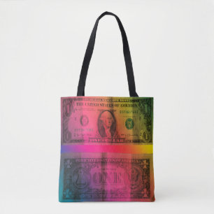 Tote Bag dollar arc-en-ciel