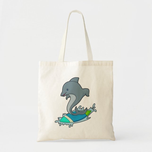 Tote Bag Dolpin comme Surfer avec Surfer (Devant)