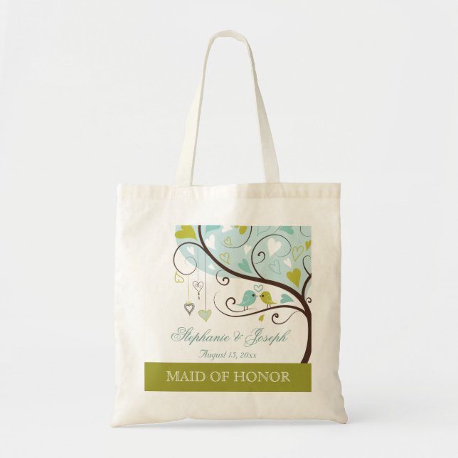 Tote Bag Domestique de faveur verte d'honneur et bleue chic (Devant)