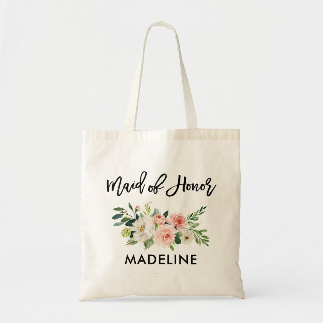 Tote Bag Domestique de rose de manuscrit de brosse (Devant)