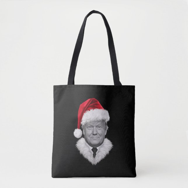 Tote Bag Donald Trump Christmas Funny Santa Hat Don (Devant)