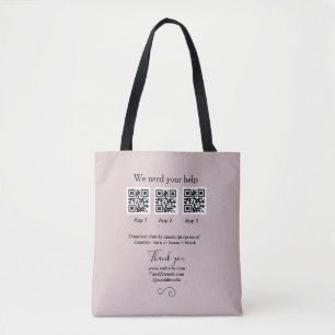 Tote Bag Donation Collection conseil pot ajouter votre q r 