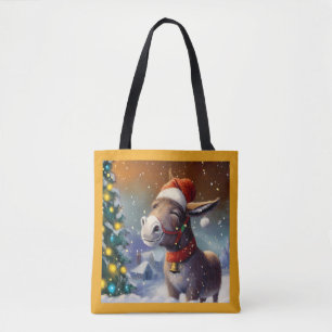 Tote Bag Donkey de Noël 1