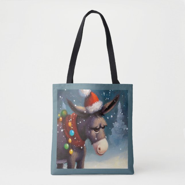 Tote Bag Donkey de Noël 2 (Devant)