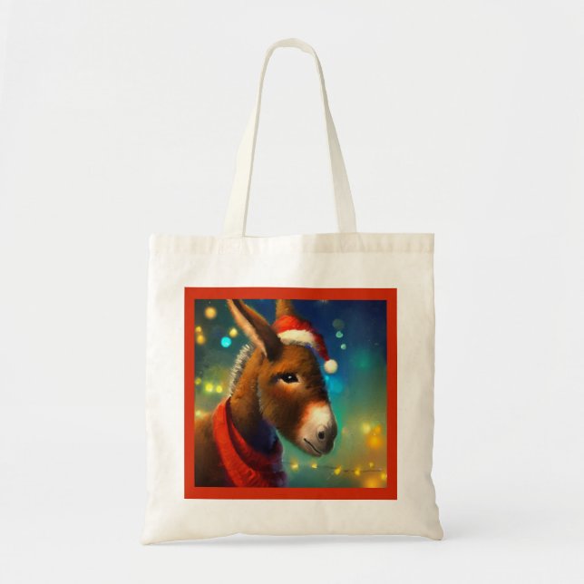 Tote Bag Donkey de Noël 3 (Devant)