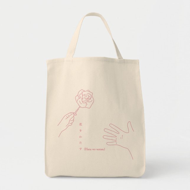 Tote Bag Donner et recevoir des fleurs (Devant)
