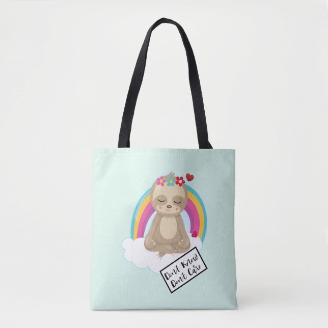 Tote Bag Don&#x27;t Know Don&#x27;t Care Text (Devant)