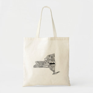 Tote Bag Doodle détaillé de New York