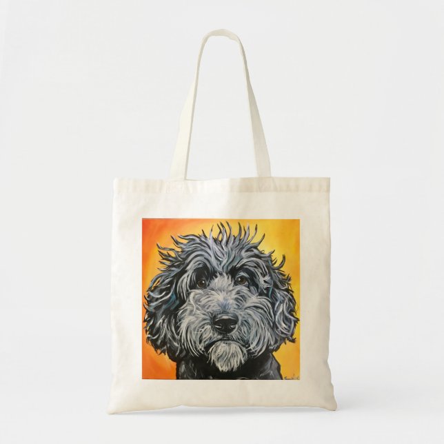 Tote Bag Doodle noir (Devant)