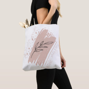 Tote Bag Doodles feuilles sauvages Mère Citation