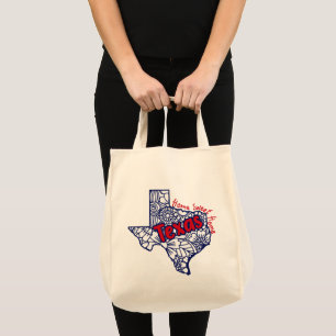 Tote Bag Doodles floraux du Texas