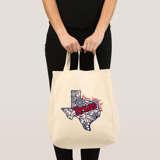 Tote Bag Doodles floraux du Texas (Devant (produit))