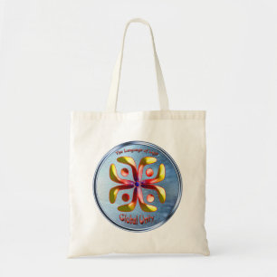 Tote Bag Doodling sur le symbole de l'unité mondiale