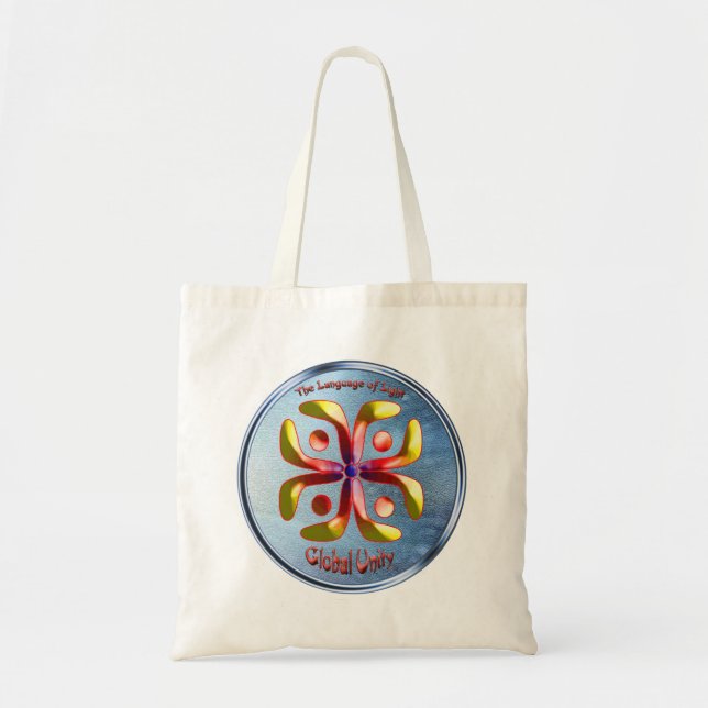 Tote Bag Doodling sur le symbole de l'unité mondiale (Devant)
