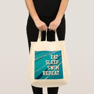 Tote Bag DORMIR NAGER RÉPÉTER l'épicerie de la piscine