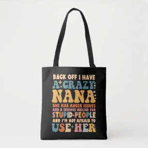 Tote Bag Dos, J'Ai Une Nana Fou