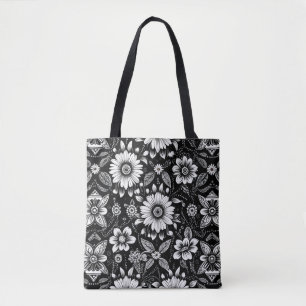 Tote Bag Dose de marguerite N&B