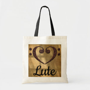 Tote Bag Double luth de coeur de clef basse