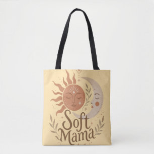 Tote Bag Douce Maman Design Boho Soleil & Lune Céleste