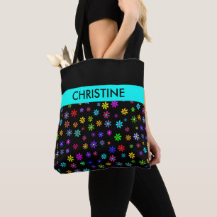 Tote Bag Douche à fleurs - motif de couleur 1