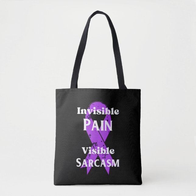 Tote Bag Douleur invisible Sarcastique (Devant)