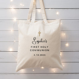 Tote Bag Doux et simple | Faux Gold Première Sainte Communi