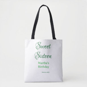 Tote Bag Douze ans sucrés nom date calligraphie boho ret